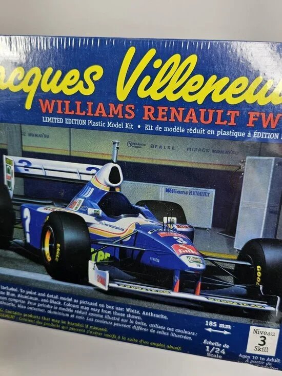 SEALED Revell Monogram Jacques Villeneuve Williams Renault FW19 1/24 Model Kit - Picture 4 of 13